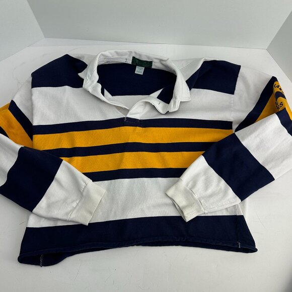 Heavy Weather By Outer Banks Shirt Men White Size L Striped Collared Full Sleeve - Picture 3 of 6